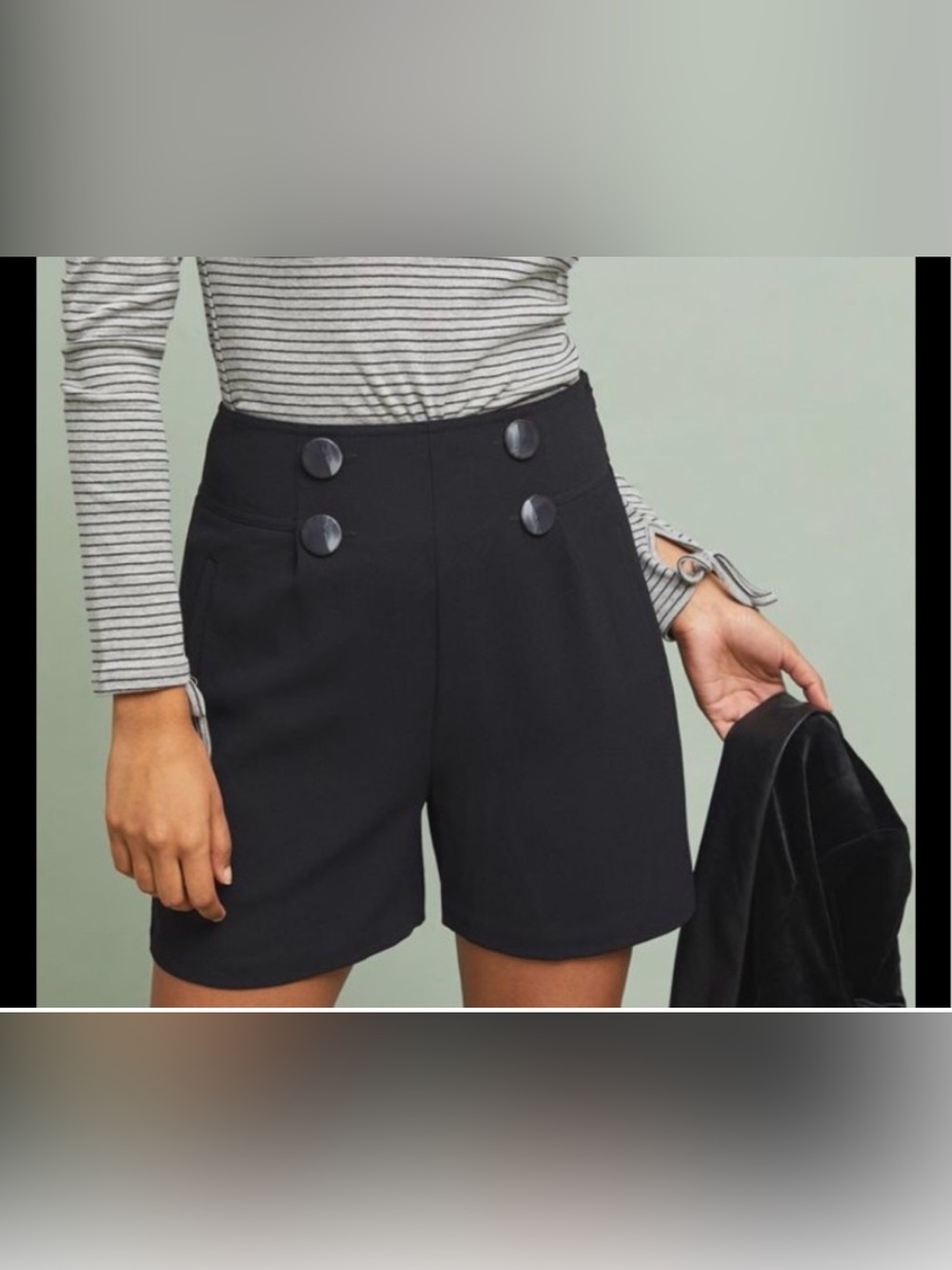 Anthropologie Sail Away Shorts in Black - Size 4